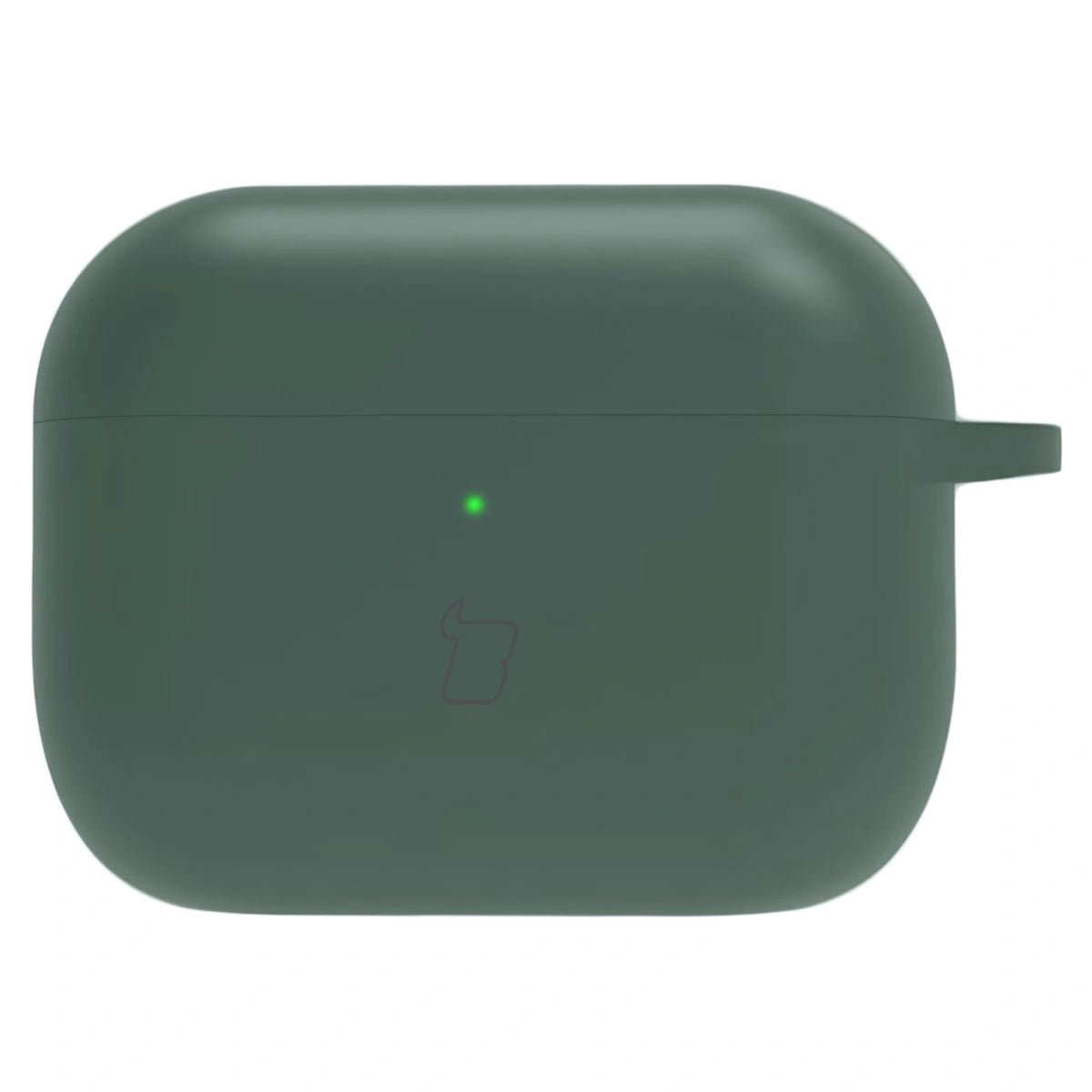 Silikonhülle mit Karabiner für AirPods Pro 3, Bizon Case Headphone Silicone, Dunkelgrün