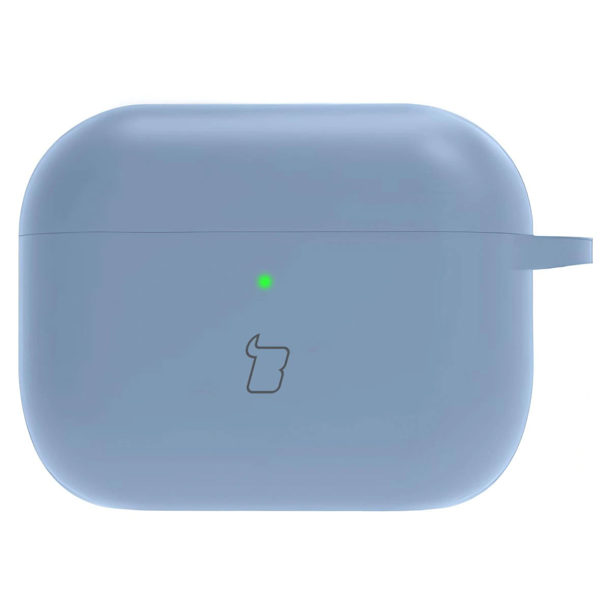 Silikonhülle mit Karabiner für AirPods Pro 3, Bizon Case Headphone Silicone, Graublau