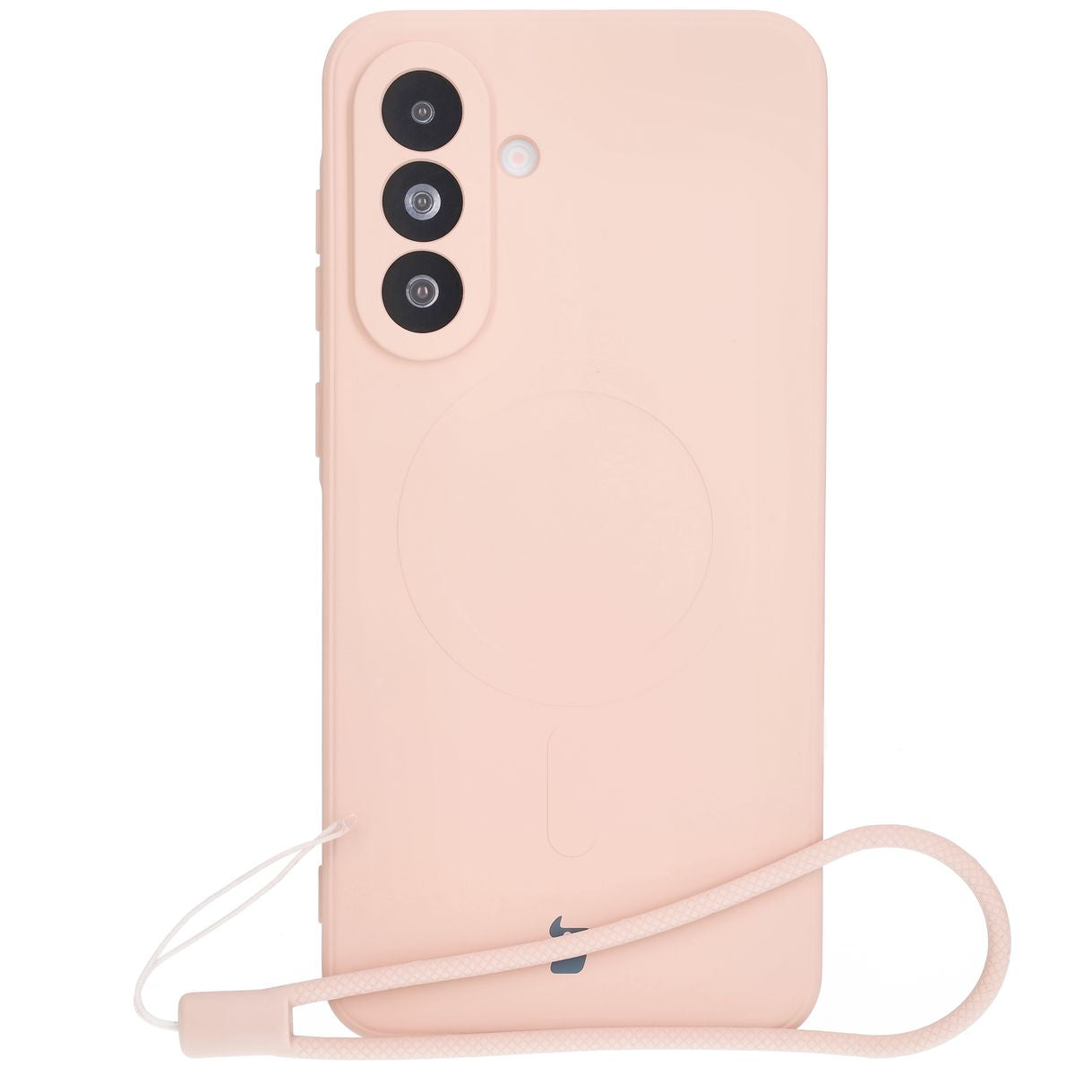 Silikon Handyhülle mit Magnetring für Galaxy A36 5G, Bizon Case Silicone Magnetic Sq, Hellrosa