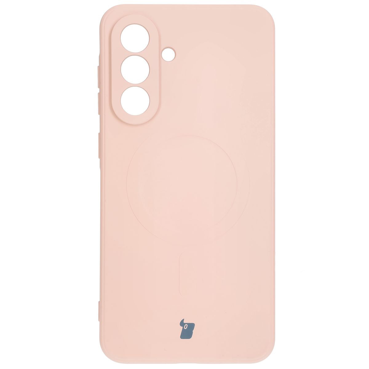 Silikon Handyhülle mit Magnetring für Galaxy A36 5G, Bizon Case Silicone Magnetic Sq, Hellrosa