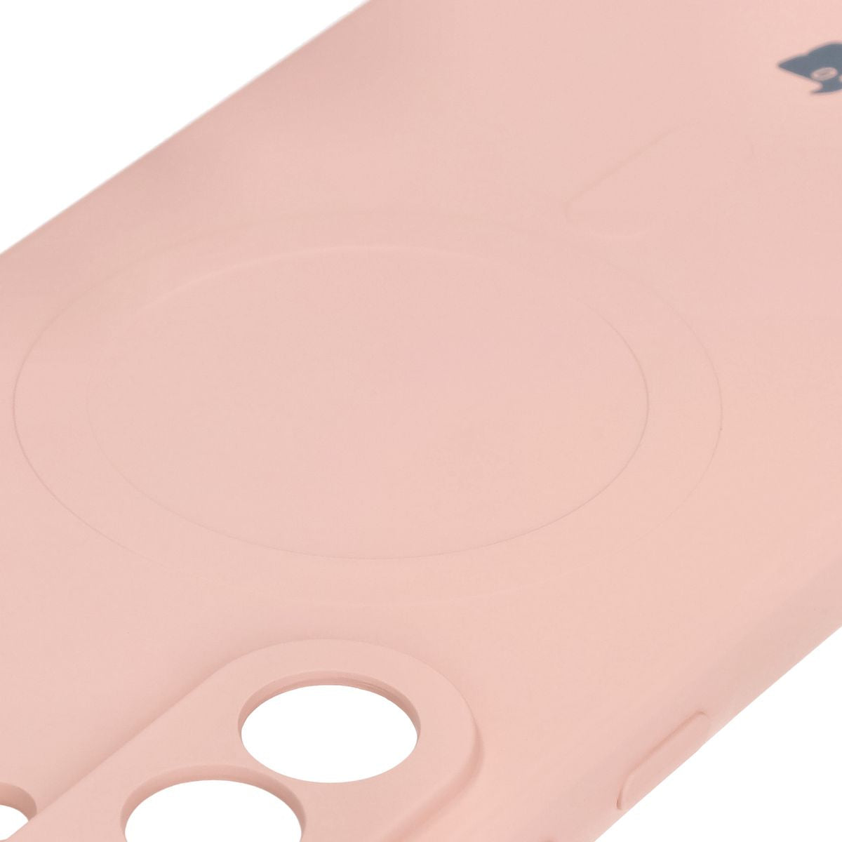 Silikon Handyhülle mit Magnetring für Galaxy A36 5G, Bizon Case Silicone Magnetic Sq, Hellrosa