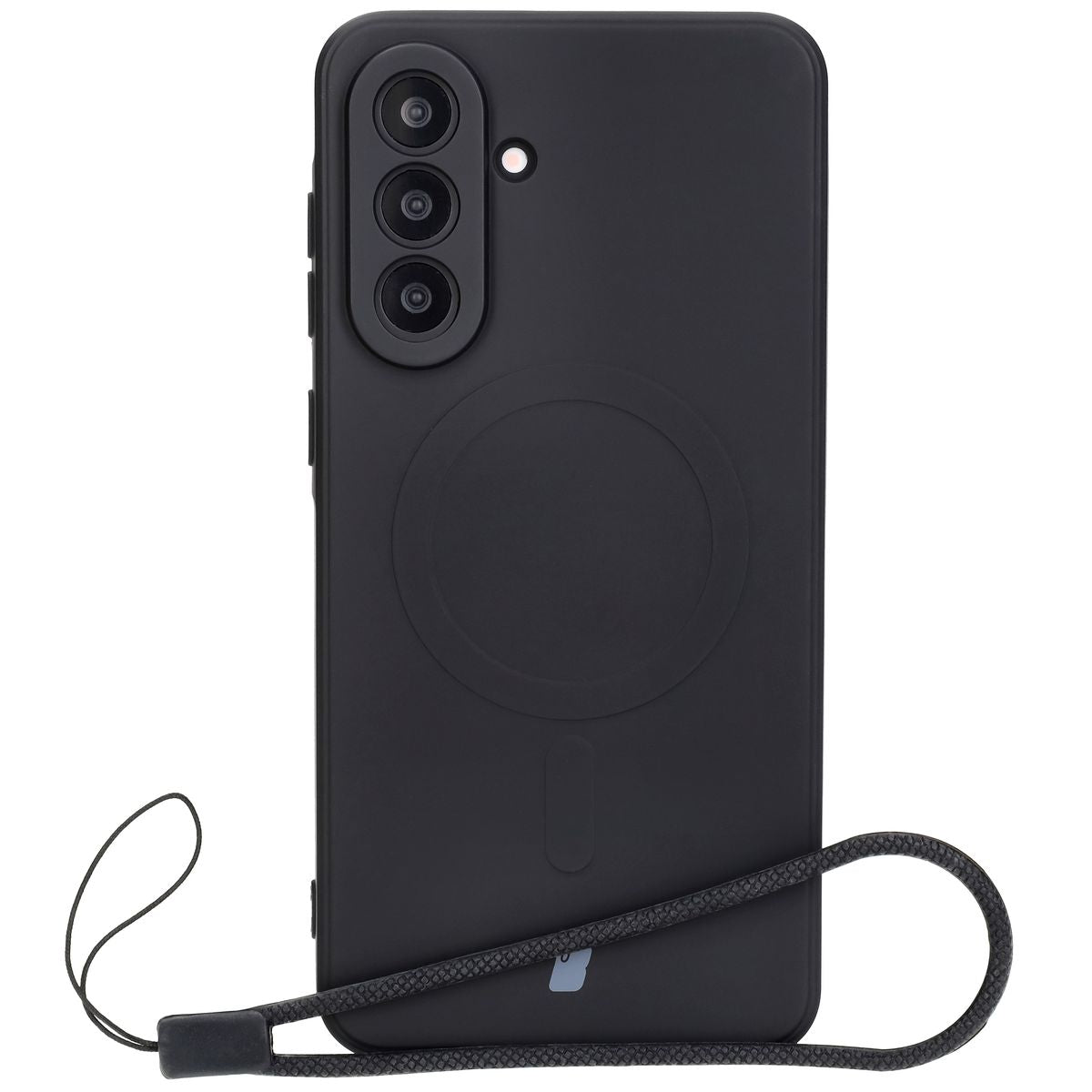 Silikon Handyhülle mit Magnetring für Galaxy A56 5G, Bizon Case Silicone Magnetic Sq, Schwarz
