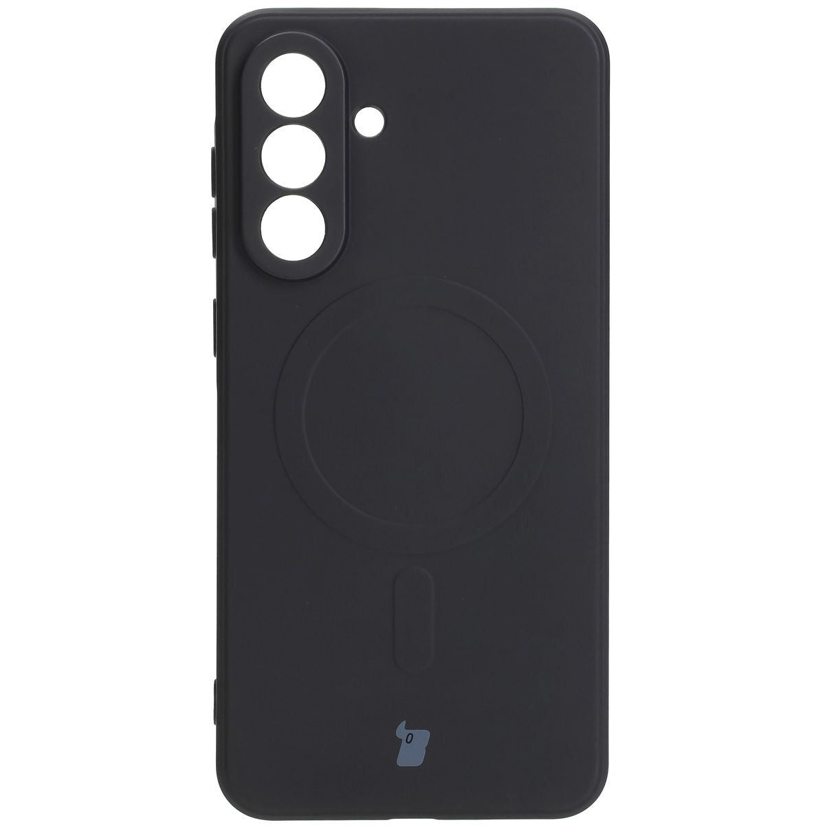 Silikon Handyhülle mit Magnetring für Galaxy A56 5G, Bizon Case Silicone Magnetic Sq, Schwarz