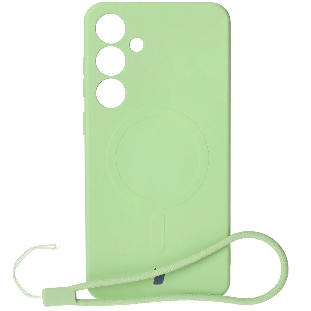 Silikon Handyhülle mit Magnetring für Galaxy S25 Plus / S24 Plus, Bizon Case Silicone Magnetic, Hellgrün