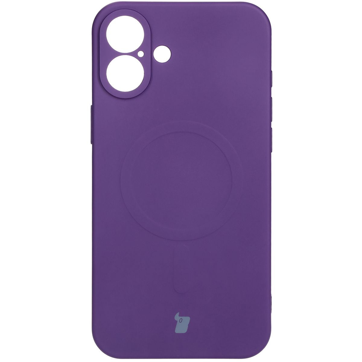 Silikon Handyhülle mit Magnetring für iPhone 16 Plus, Bizon Case Silicone Magnetic, Pflaumenfarbe