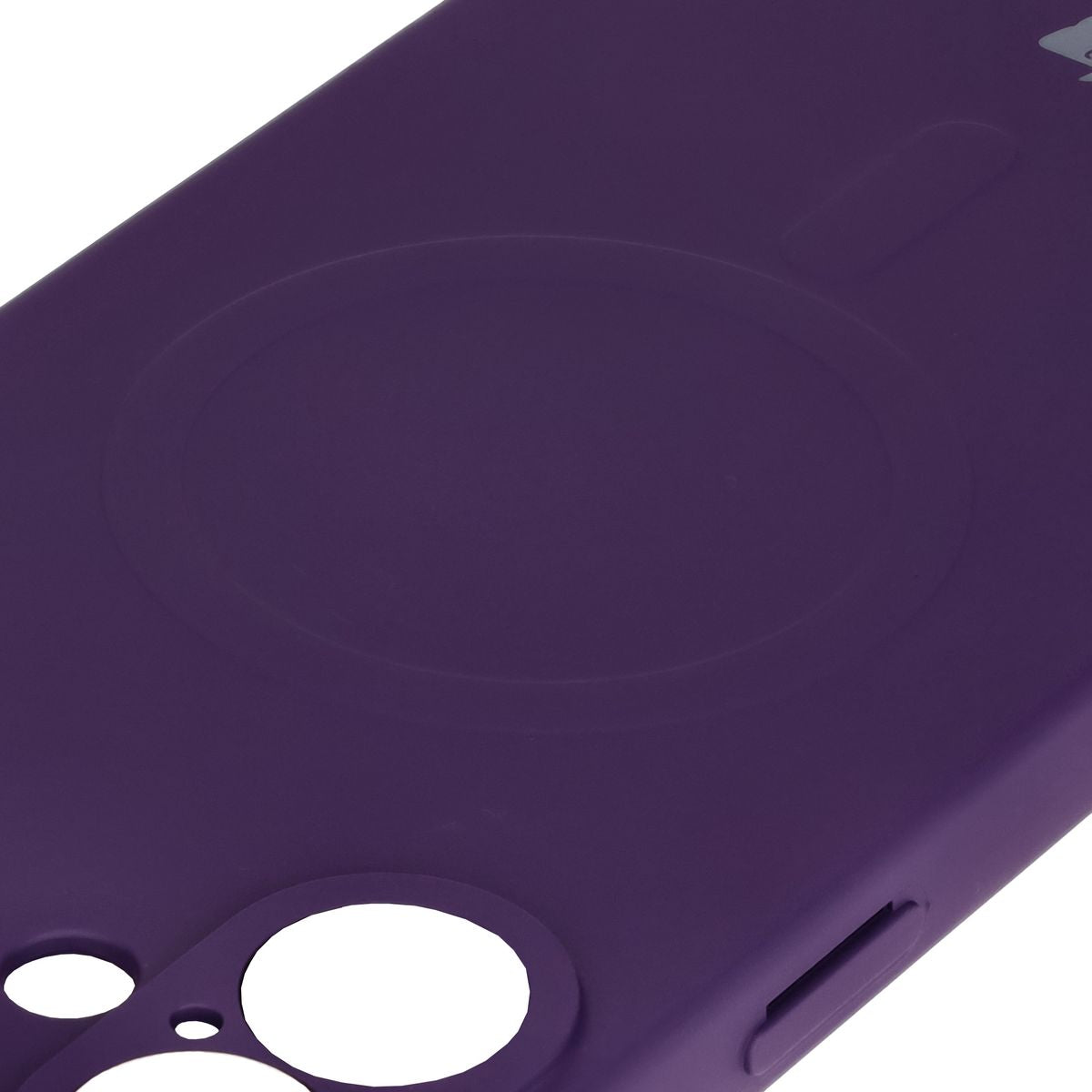 Silikon Handyhülle mit Magnetring für iPhone 16 Plus, Bizon Case Silicone Magnetic, Pflaumenfarbe