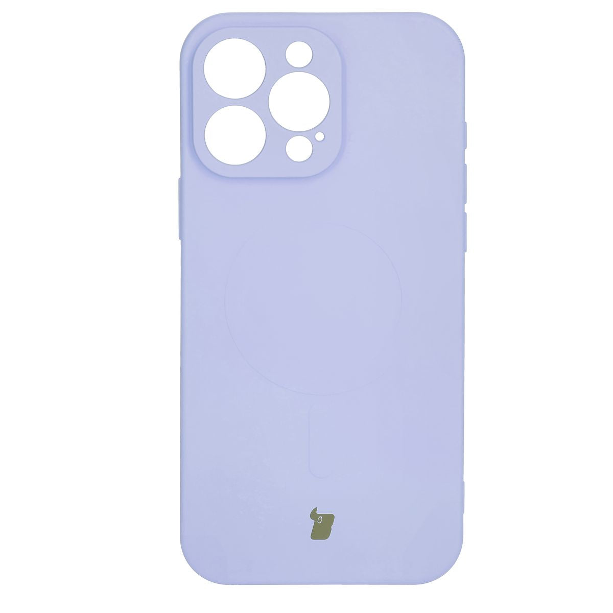 Silikon Handyhülle mit Magnetring für iPhone 16 Pro, Bizon Case Silicone Magnetic, Hellviolett