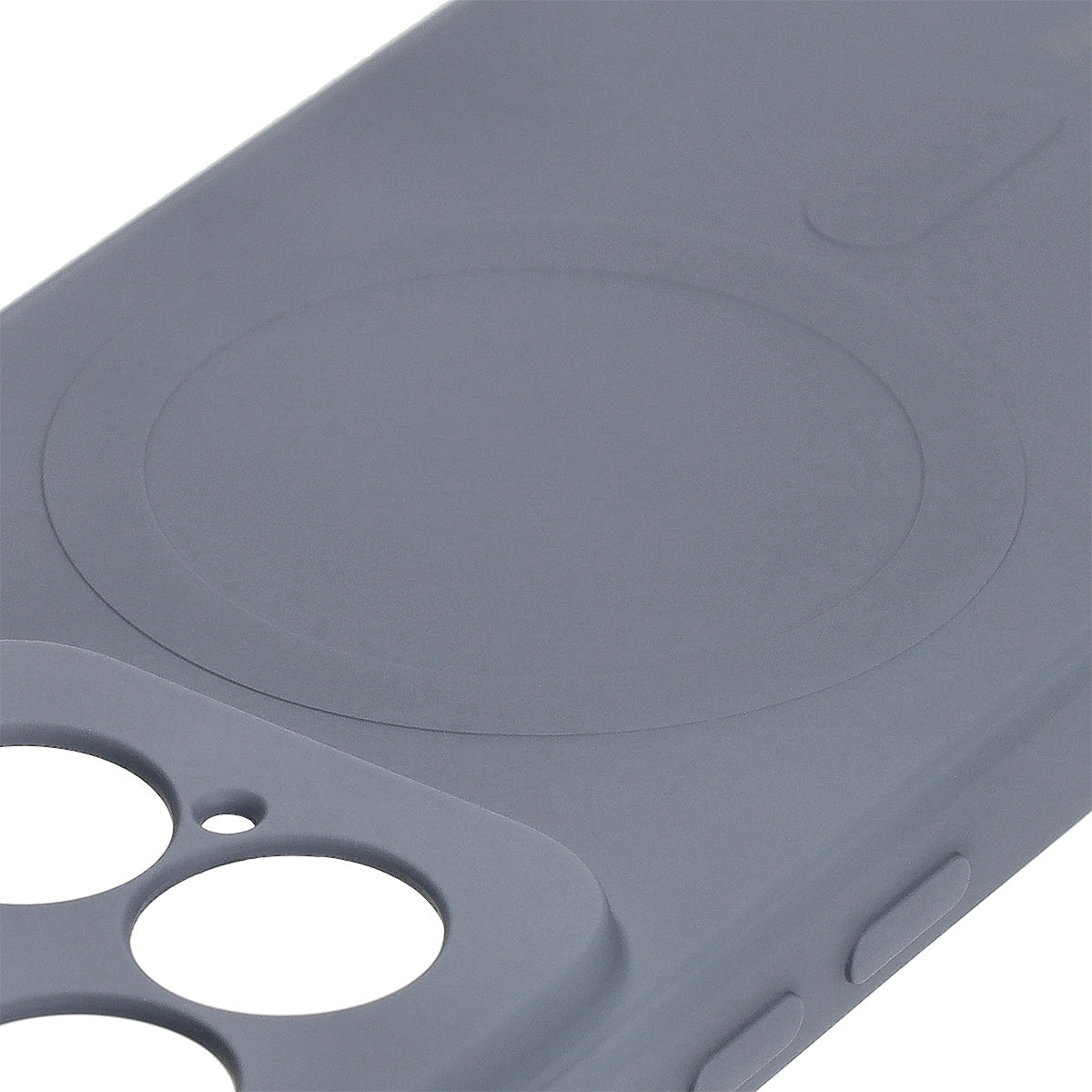 Silikon Handyhülle mit Magnetring für Xiaomi 15, Bizon Case Silicone Magnetic Sq, Grau