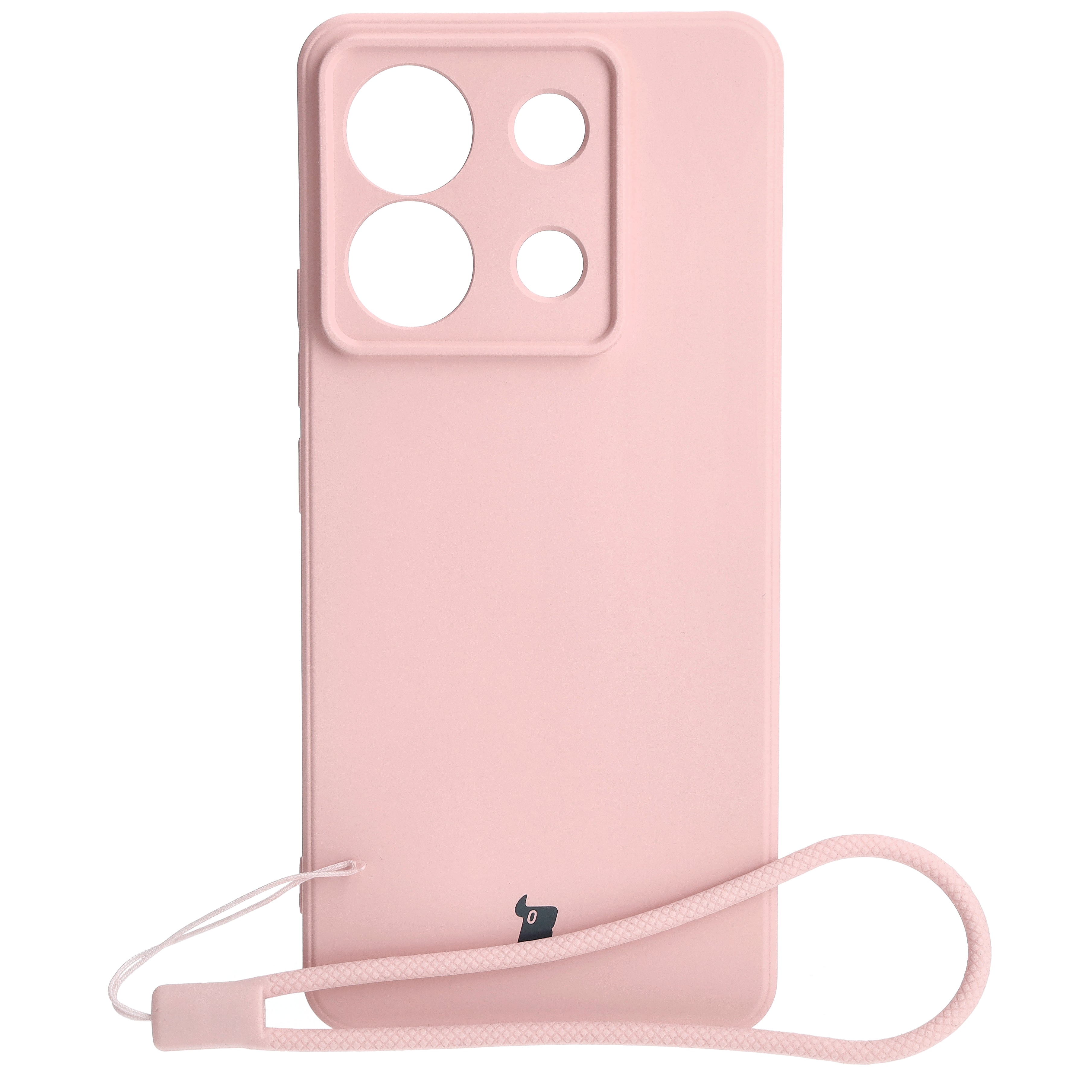 Schutzhülle für Xiaomi Poco X6 / Xiaomi Redmi Note 13 Pro 5G, Bizon Case Silicone Sq, Hellrosa