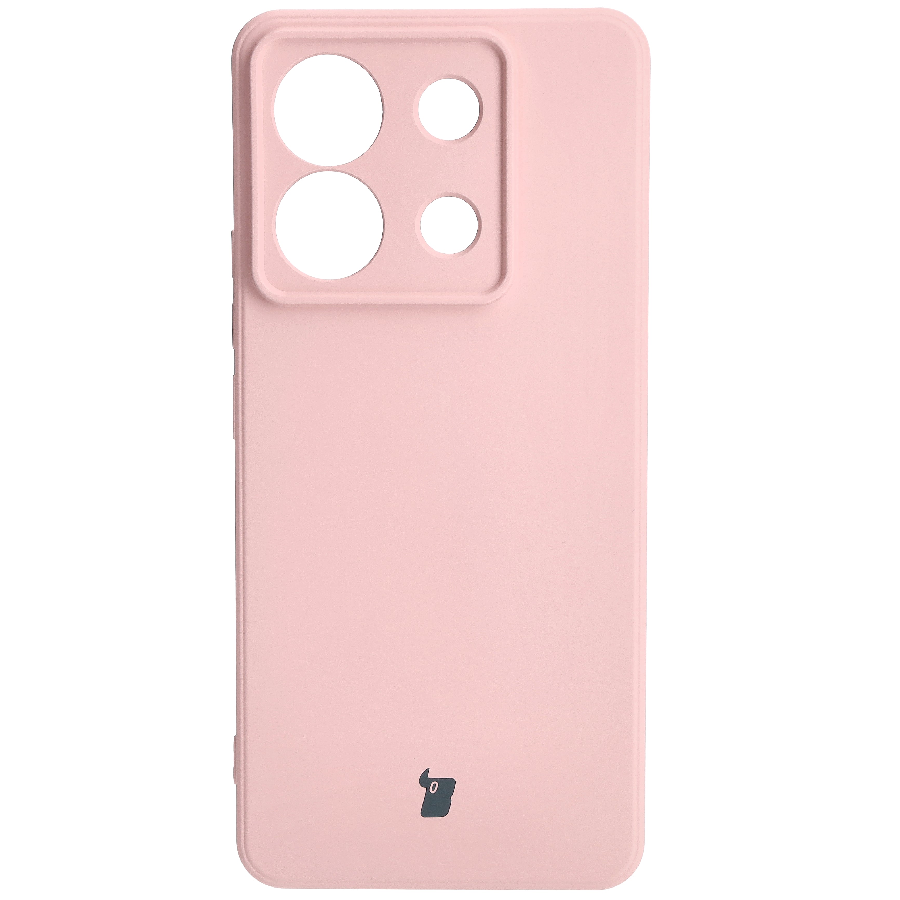 Schutzhülle für Xiaomi Poco X6 / Xiaomi Redmi Note 13 Pro 5G, Bizon Case Silicone Sq, Hellrosa