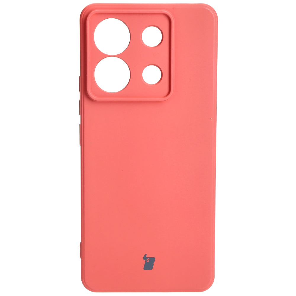 Schutzhülle für Xiaomi Poco X6 / Xiaomi Redmi Note 13 Pro 5G, Bizon Case Silicone Sq, Dunkelrosa