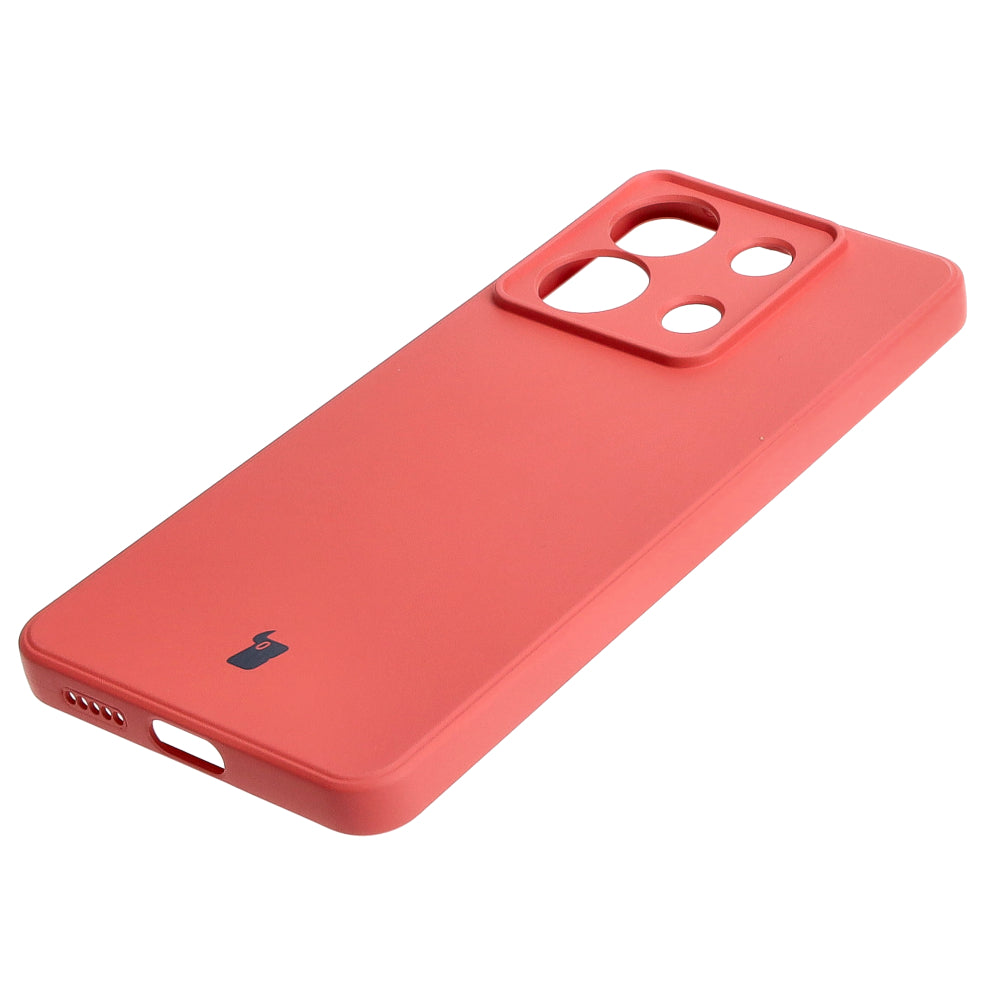 Schutzhülle für Xiaomi Poco X6 / Xiaomi Redmi Note 13 Pro 5G, Bizon Case Silicone Sq, Dunkelrosa