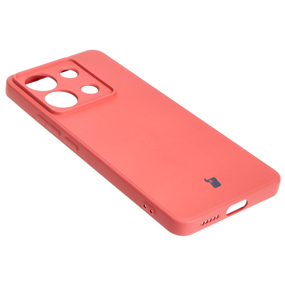 Schutzhülle für Xiaomi Poco X6 / Xiaomi Redmi Note 13 Pro 5G, Bizon Case Silicone Sq, Dunkelrosa