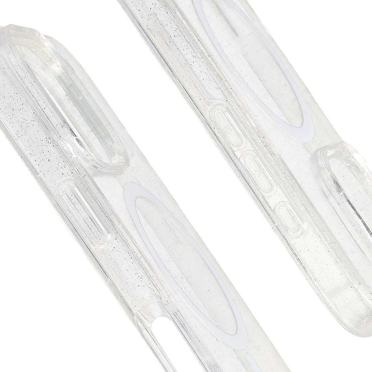Glitzer Hülle mit Magnetring für iPhone 16 Pro, Bizon Case SparklO, Transparent mit Glitzer