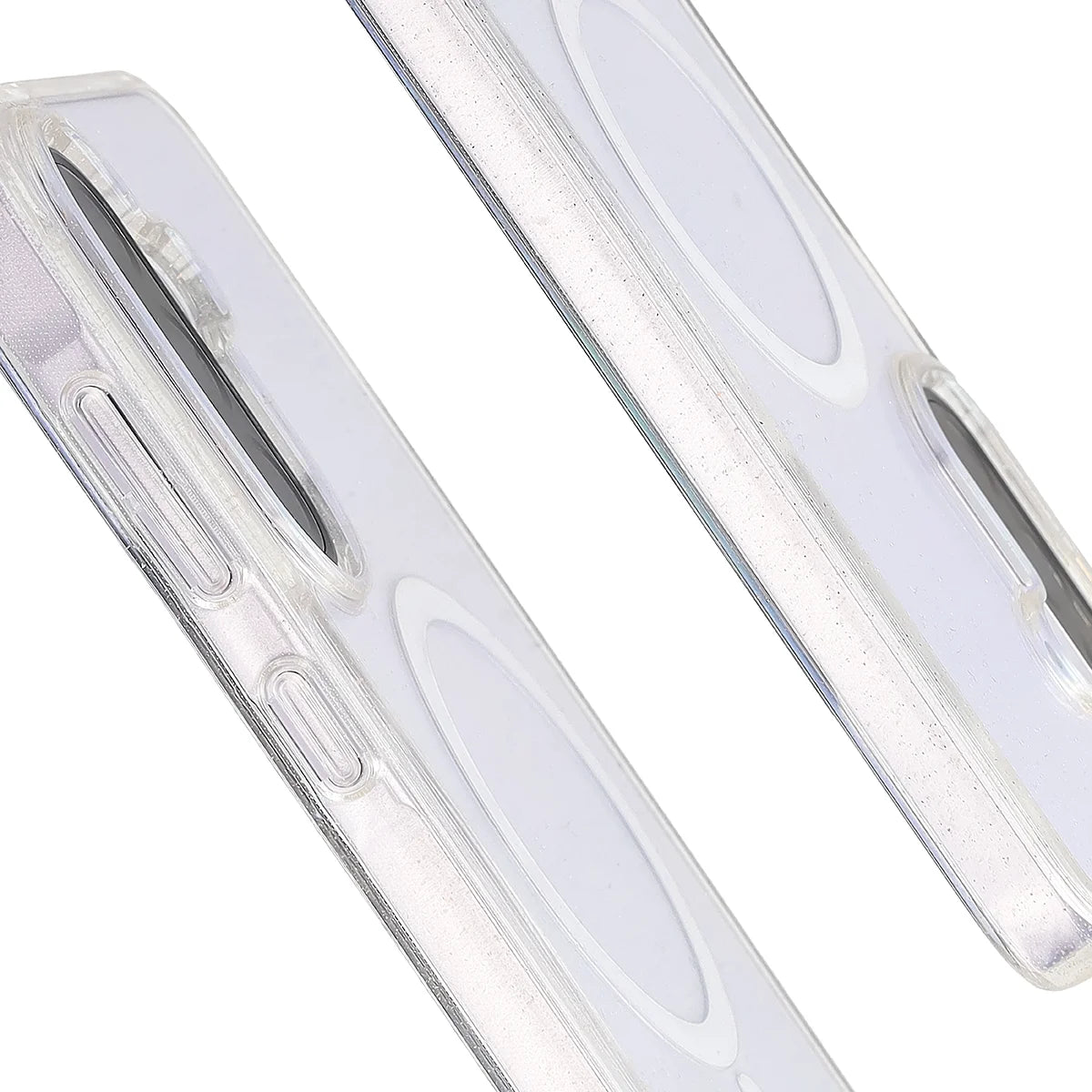 Glitzer Hülle mit Magnetring für Galaxy A36 5G / A56 5G, Bizon Case SparklO, Transparent mit Glitzer