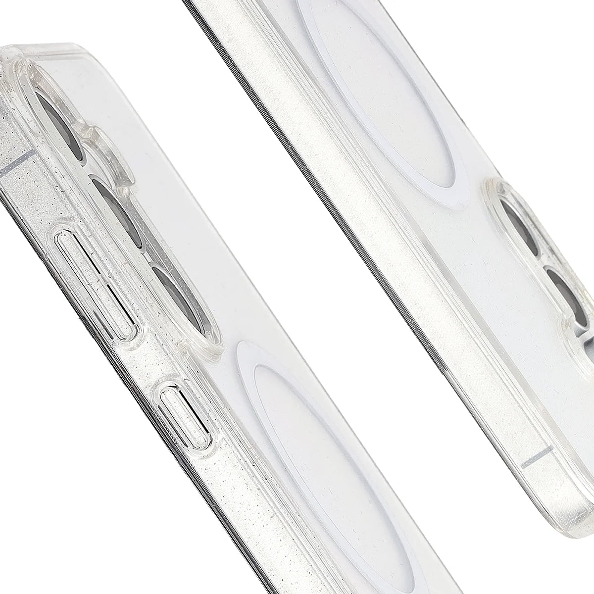 Glitzer Hülle mit Magnetring für Galaxy S26 FE / S25 FE, Bizon Case SparklO, Transparent mit Glitzer (4/6)