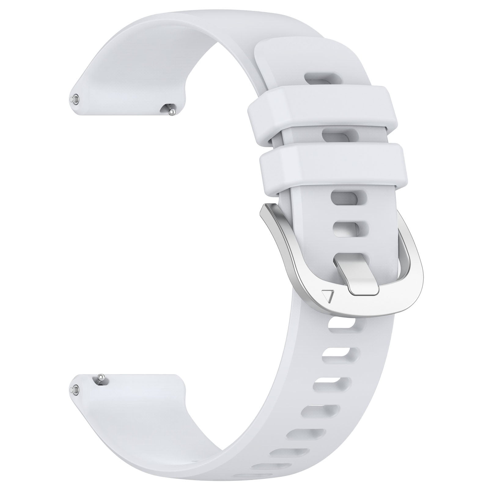 Silikon Armband für Smartwatch, Bizon Strap Watch Silicone Pro T, QuickRelease 18 mm, Weiß
