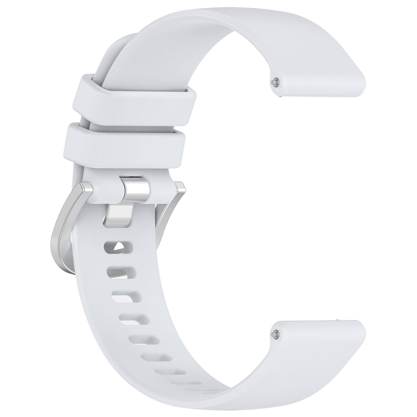 Silikon Armband für Smartwatch, Bizon Strap Watch Silicone Pro T, QuickRelease 18 mm, Weiß