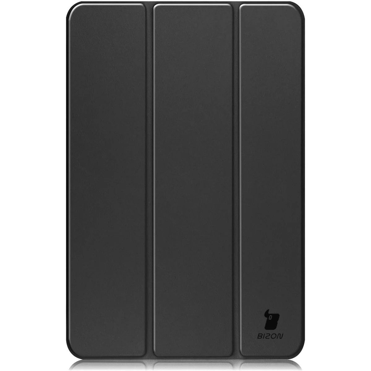 Schutzhülle mit Klappe für Galaxy Tab S10 FE Plus, Bizon Case Tab Clear Matt, Schwarz
