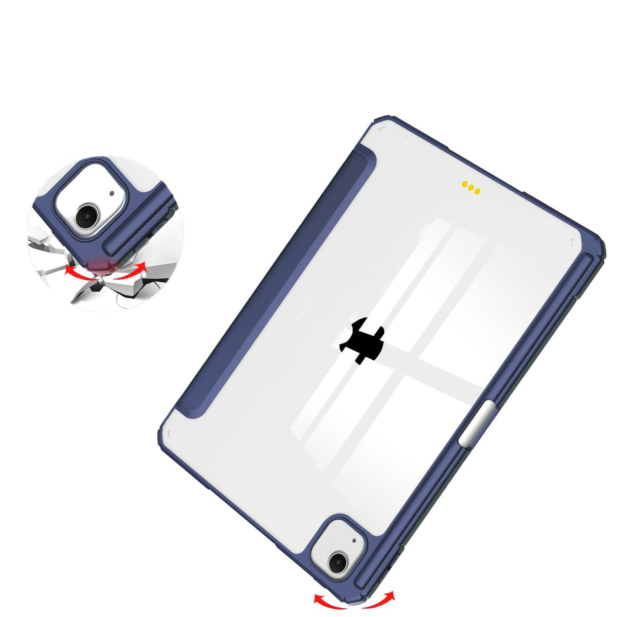 Schutzhülle für iPad Air 13" 2025 / 2024, Bizon Case Tab Clear Matt, Dunkelblau
