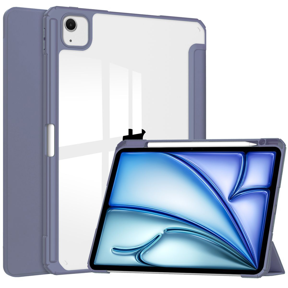 Schutzhülle für iPad Air 13" 2025 / 2024, Bizon Case Tab Clear Matt, Lavendel