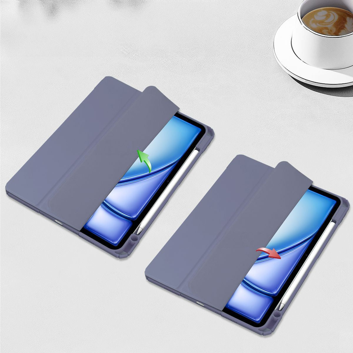 Schutzhülle für iPad Air 13" 2025 / 2024, Bizon Case Tab Clear Matt, Lavendel