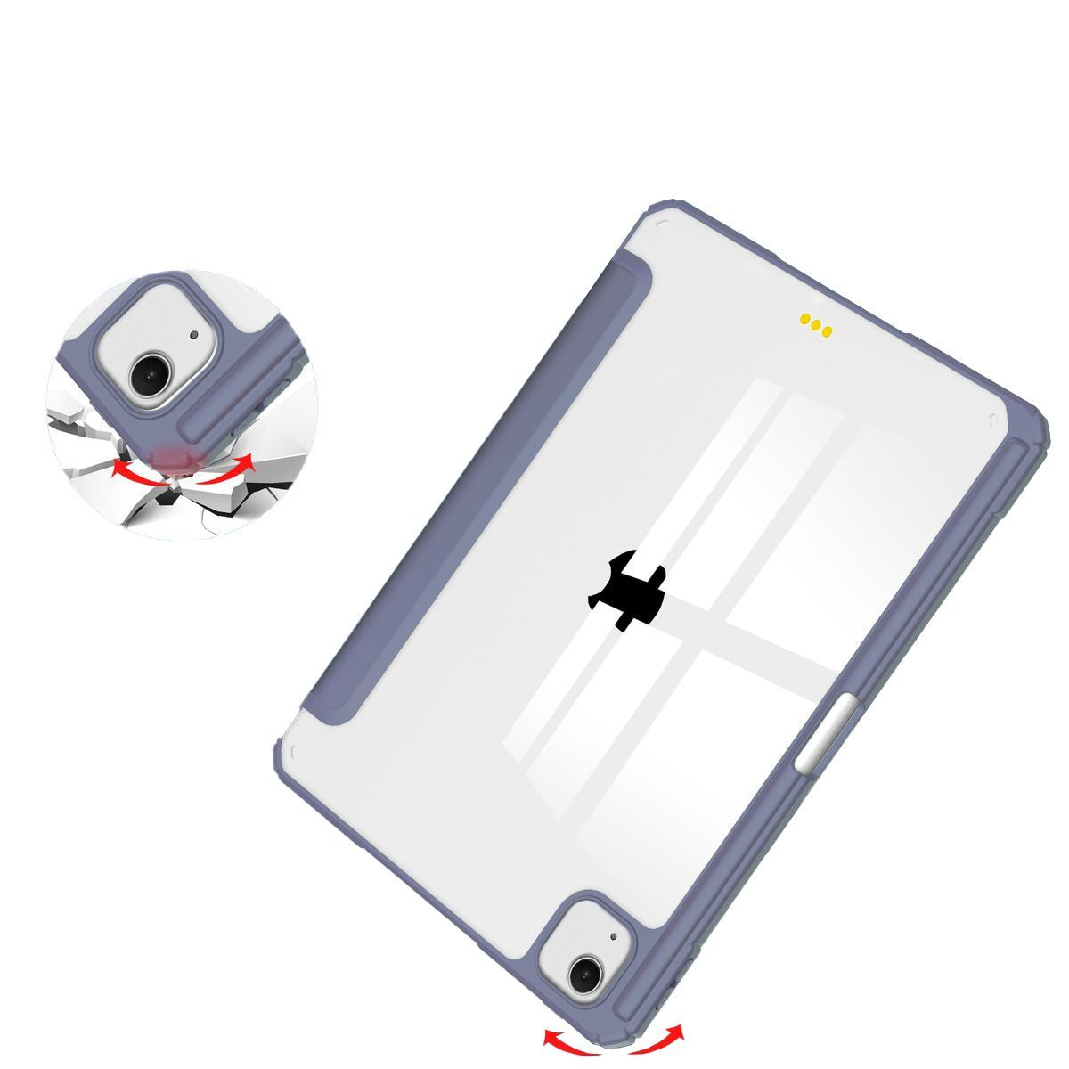 Schutzhülle für iPad Air 13" 2025 / 2024, Bizon Case Tab Clear Matt, Lavendel