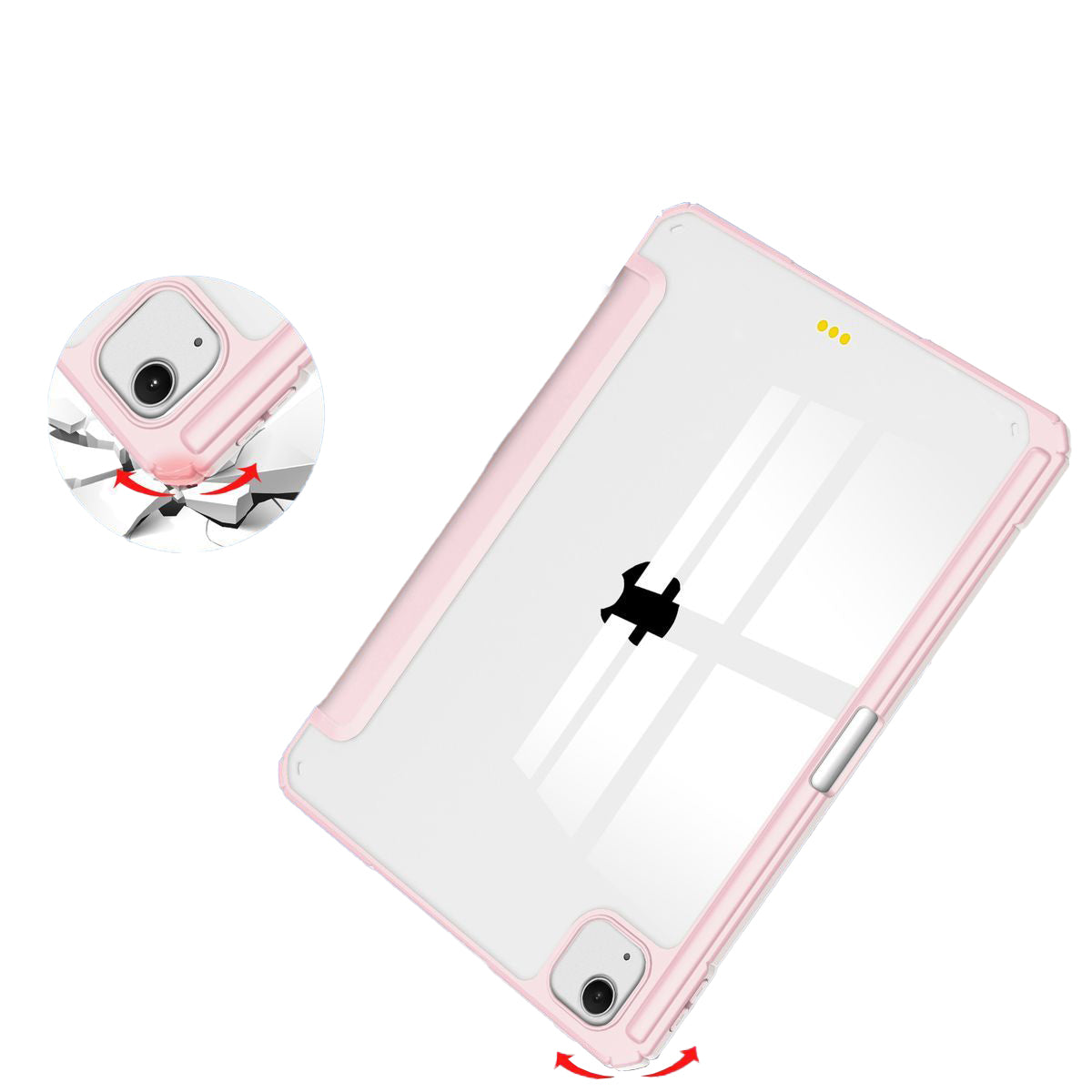 Schutzhülle für iPad Air 13" 2025 / 2024, Bizon Case Tab Clear Matt, Rosa