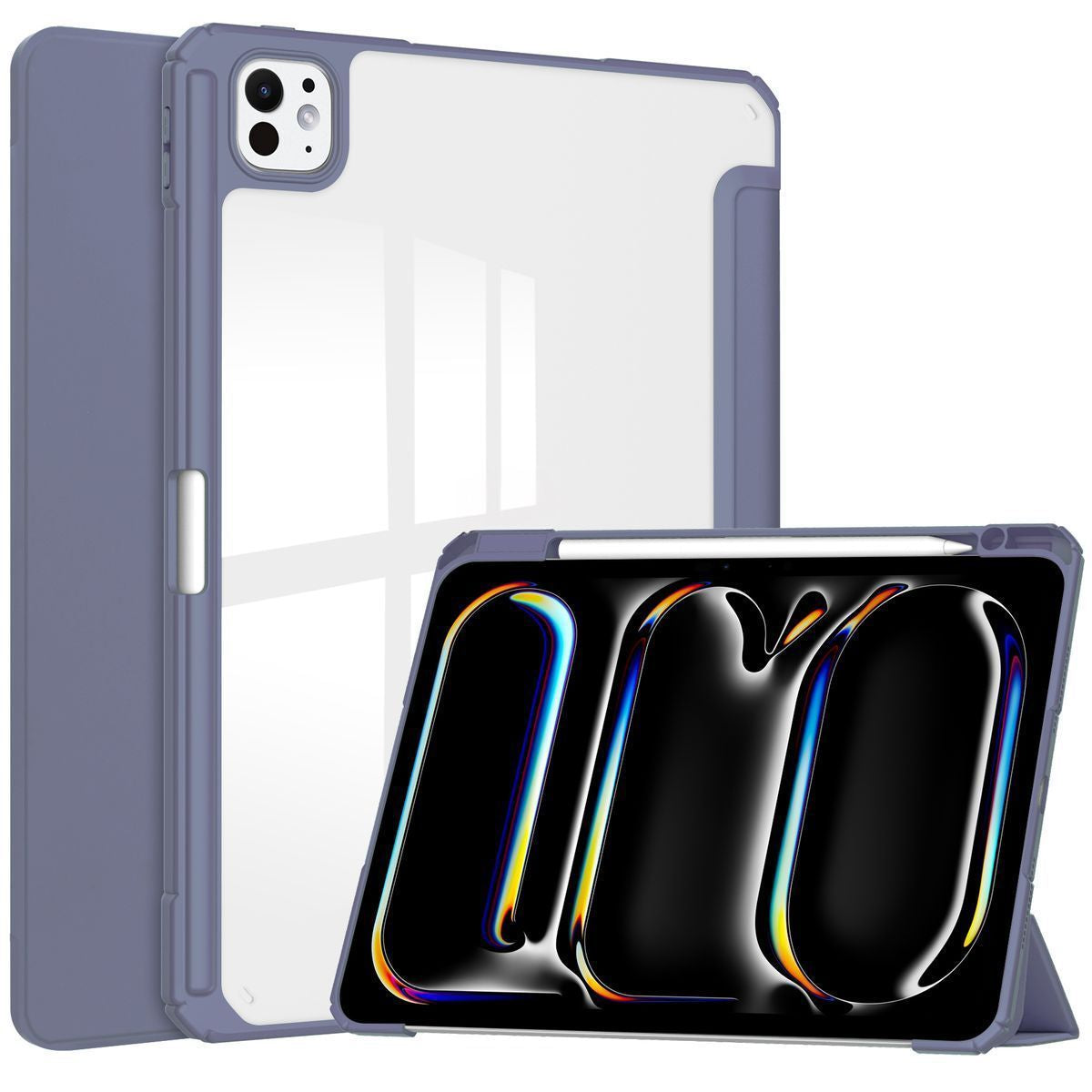 Schutzhülle für iPad Pro 11" 5 gen. 2024, Bizon Case Tab Clear Matt, Lavendel