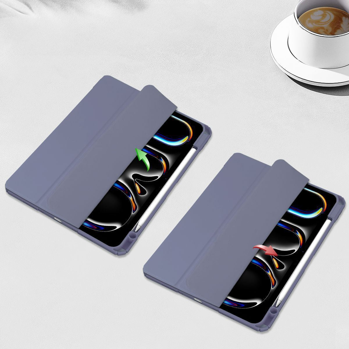 Schutzhülle für iPad Pro 11" 5 gen. 2024, Bizon Case Tab Clear Matt, Lavendel