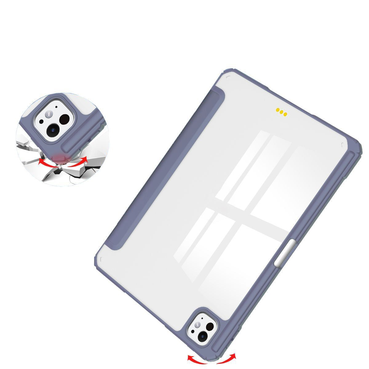 Schutzhülle für iPad Pro 11" 5 gen. 2024, Bizon Case Tab Clear Matt, Lavendel