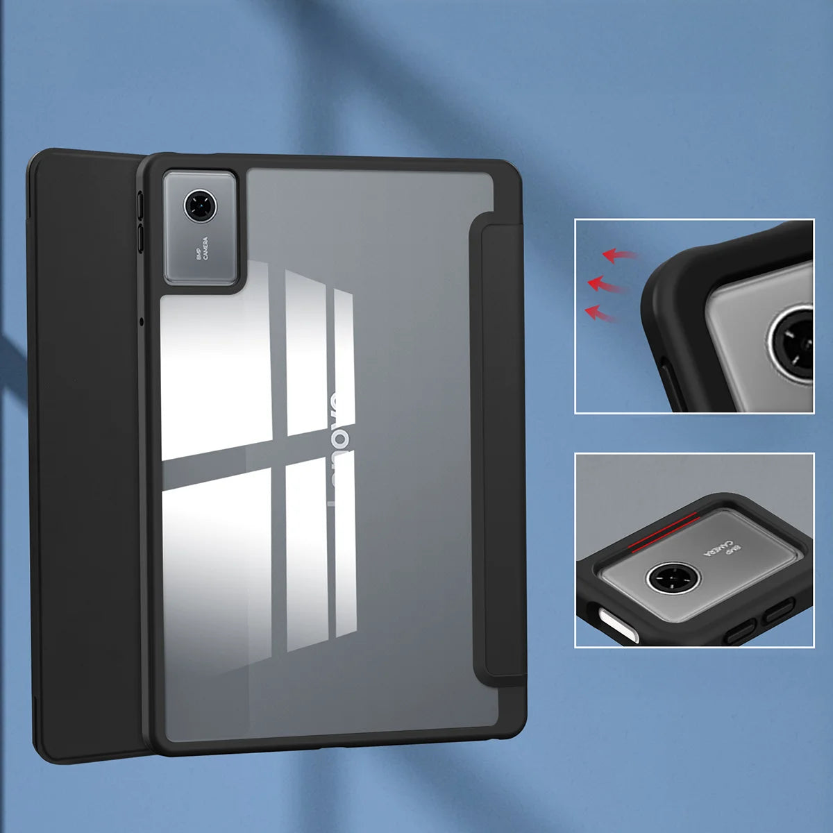Etui z klapką Bizon Case Tab Clear Matt do Lenovo Idea Tab 11, czarne