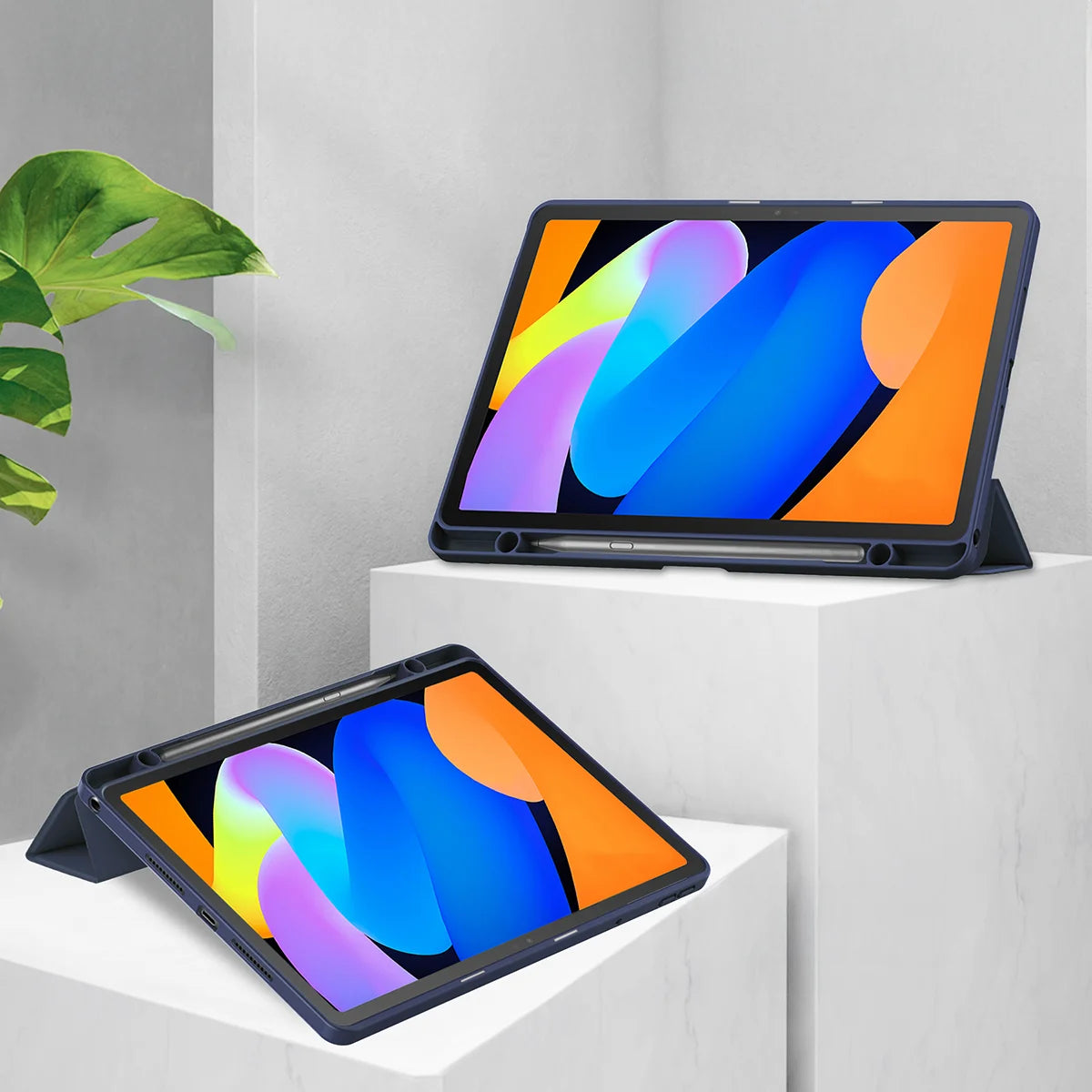 Etui z klapką Bizon Case Tab Clear Matt do Lenovo Idea Tab 11, granatowe