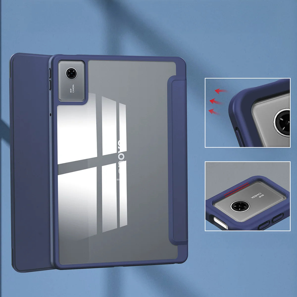 Etui z klapką Bizon Case Tab Clear Matt do Lenovo Idea Tab 11, granatowe