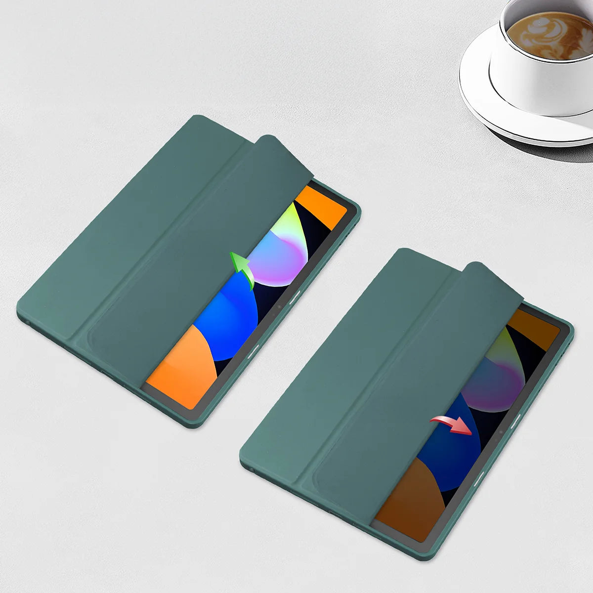 Etui z klapką Bizon Case Tab Clear Matt do Lenovo Idea Tab 11, ciemnozielone