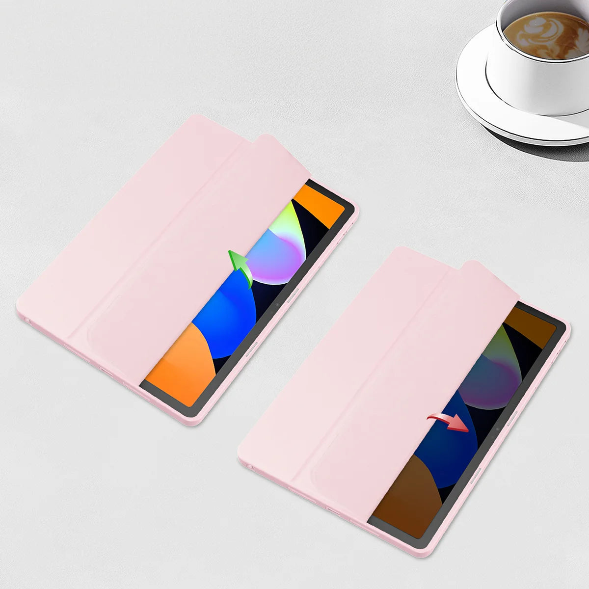 Etui z klapką Bizon Case Tab Clear Matt do Lenovo Idea Tab 11, różowe