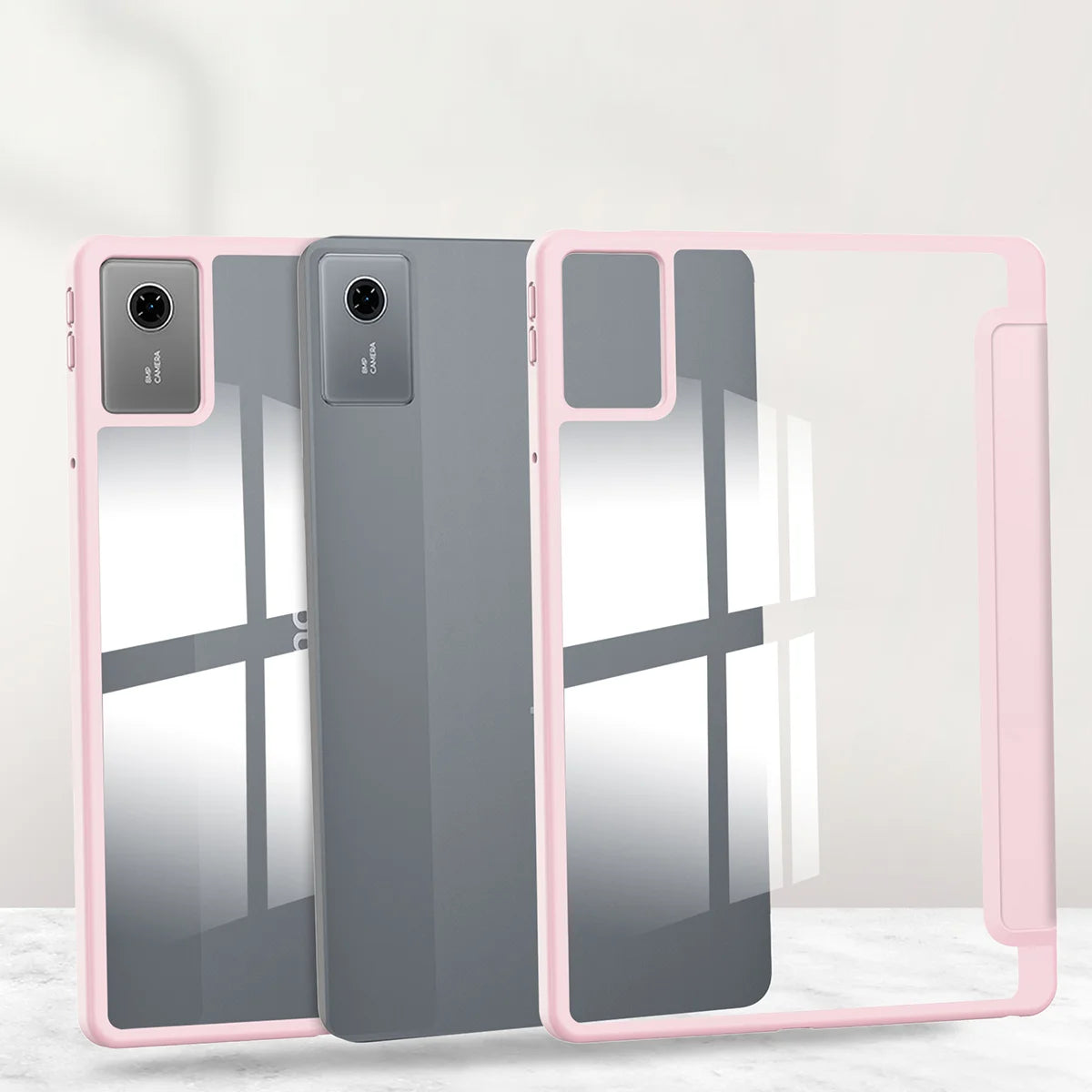 Etui z klapką Bizon Case Tab Clear Matt do Lenovo Idea Tab 11, różowe