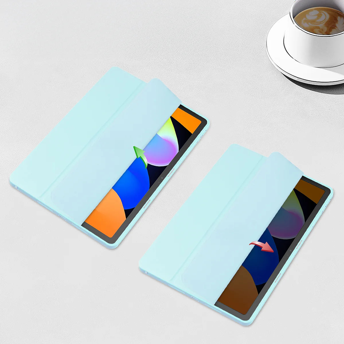 Etui z klapką Bizon Case Tab Clear Matt do Lenovo Idea Tab 11, błękitne