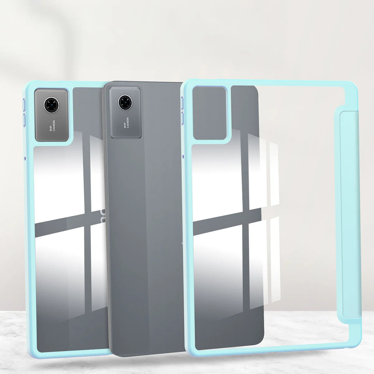 Etui z klapką Bizon Case Tab Clear Matt do Lenovo Idea Tab 11, błękitne