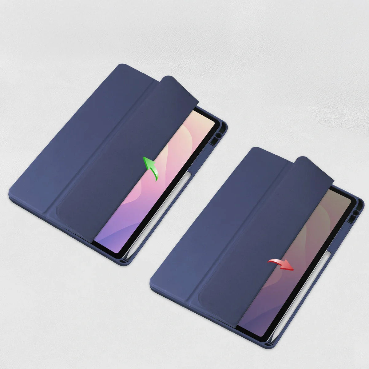 Schutzhülle mit Klappe für Galaxy Tab S11, Bizon Case Tab Clear Matt, Dunkelblau