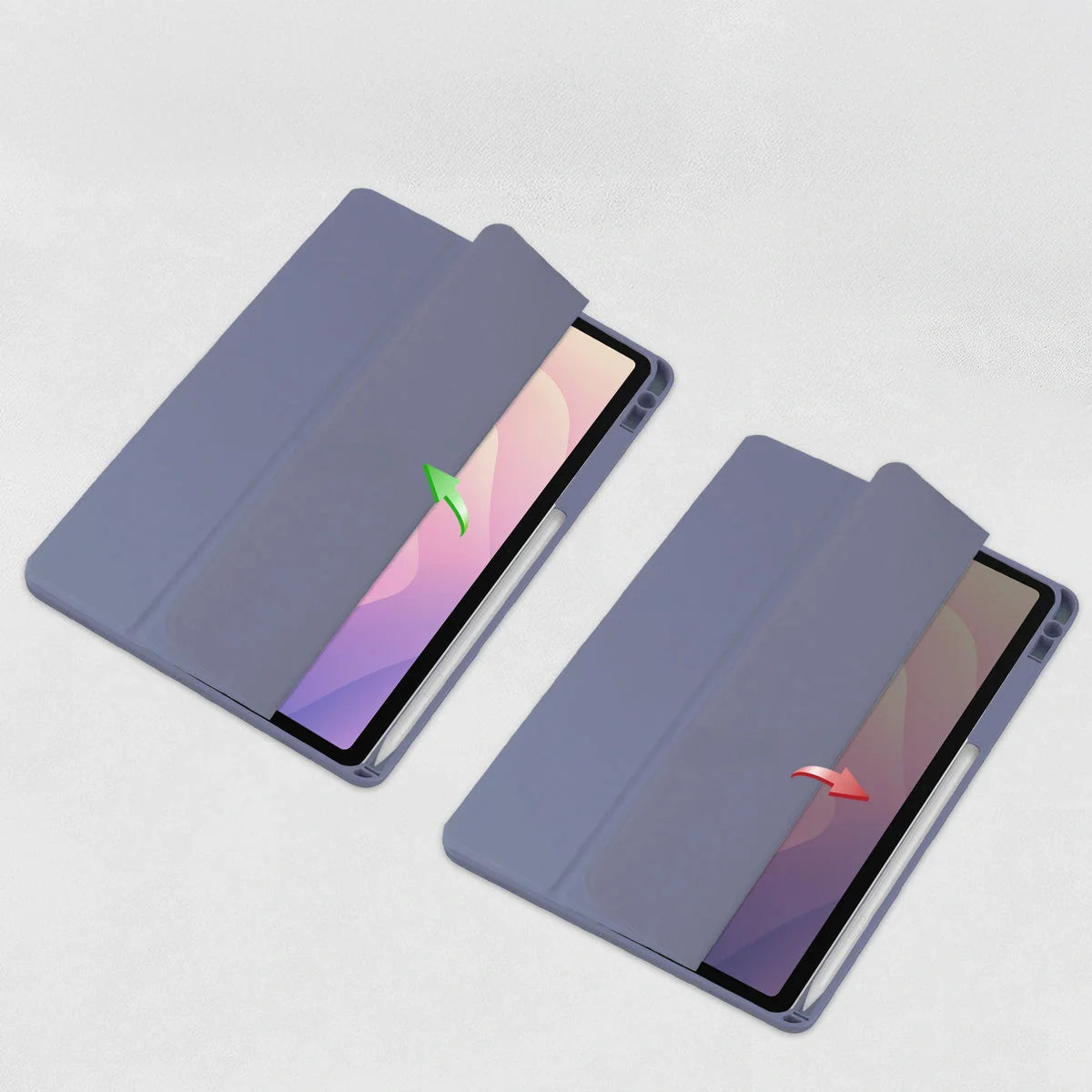 Schutzhülle mit Klappe für Galaxy Tab S11, Bizon Case Tab Clear Matt, Lavendel