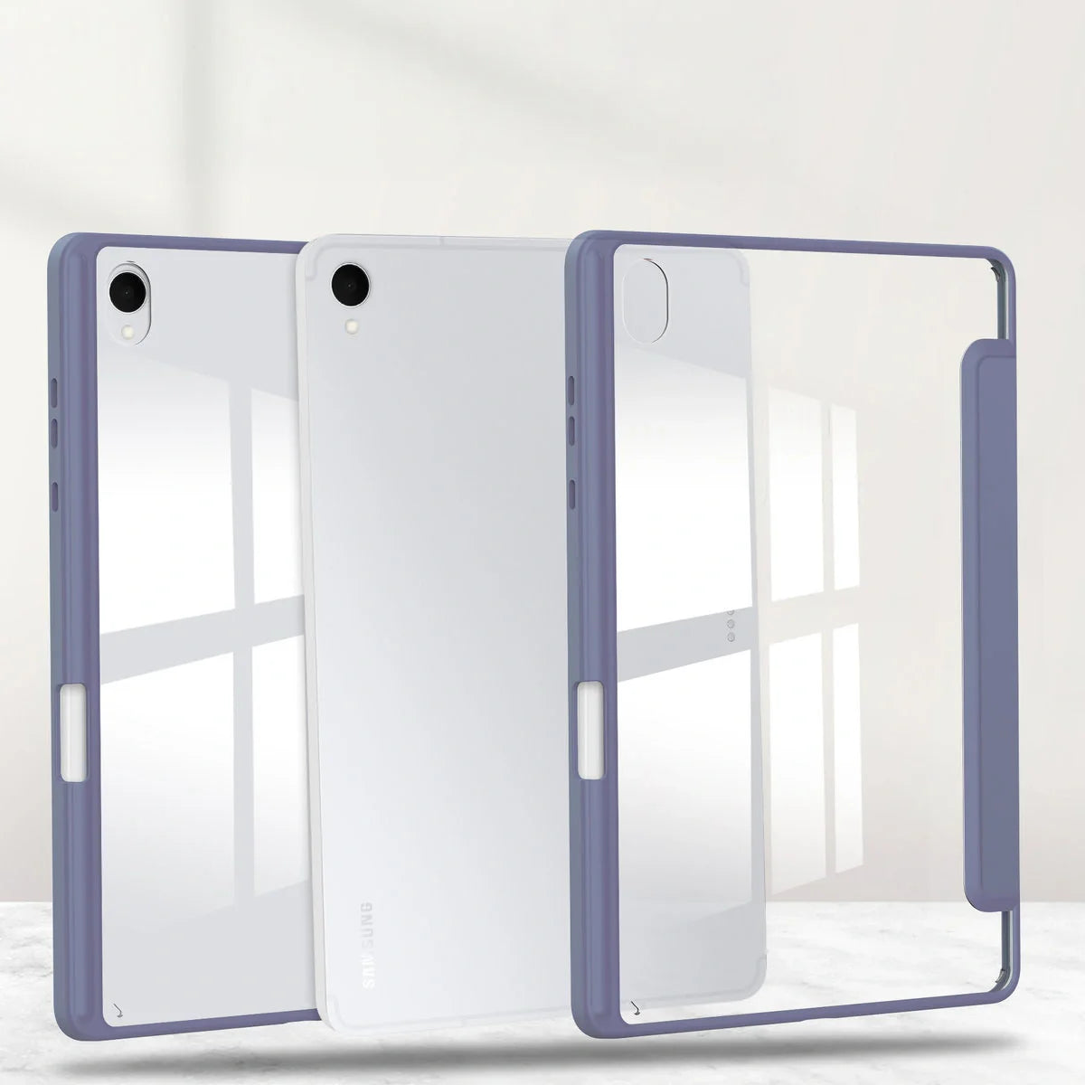 Schutzhülle mit Klappe für Galaxy Tab S11, Bizon Case Tab Clear Matt, Lavendel