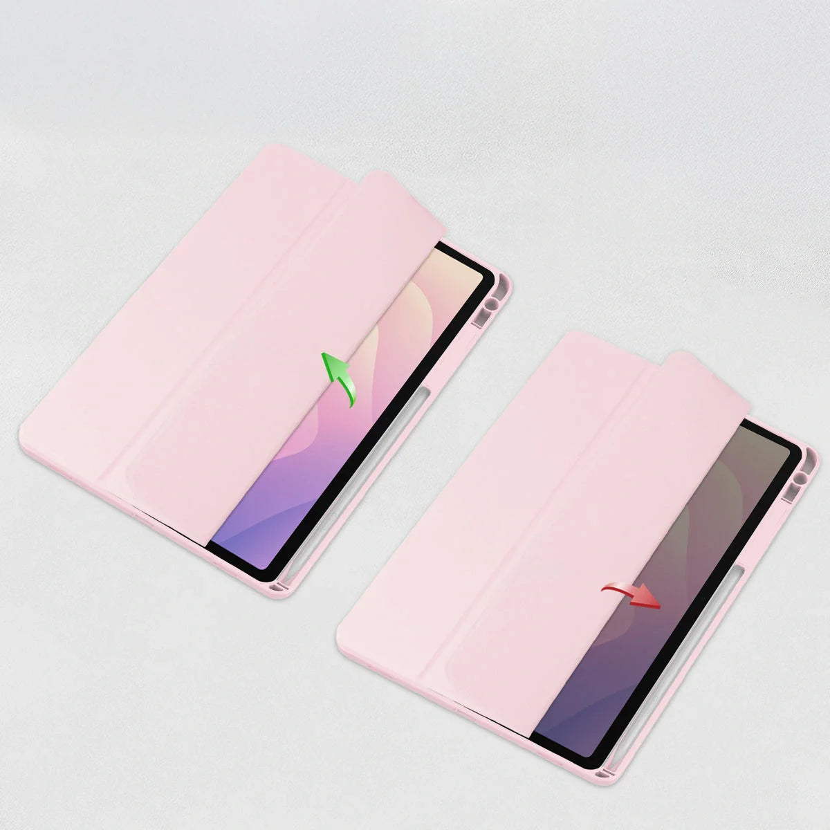 Schutzhülle mit Klappe für Galaxy Tab S11, Bizon Case Tab Clear Matt, Rosa