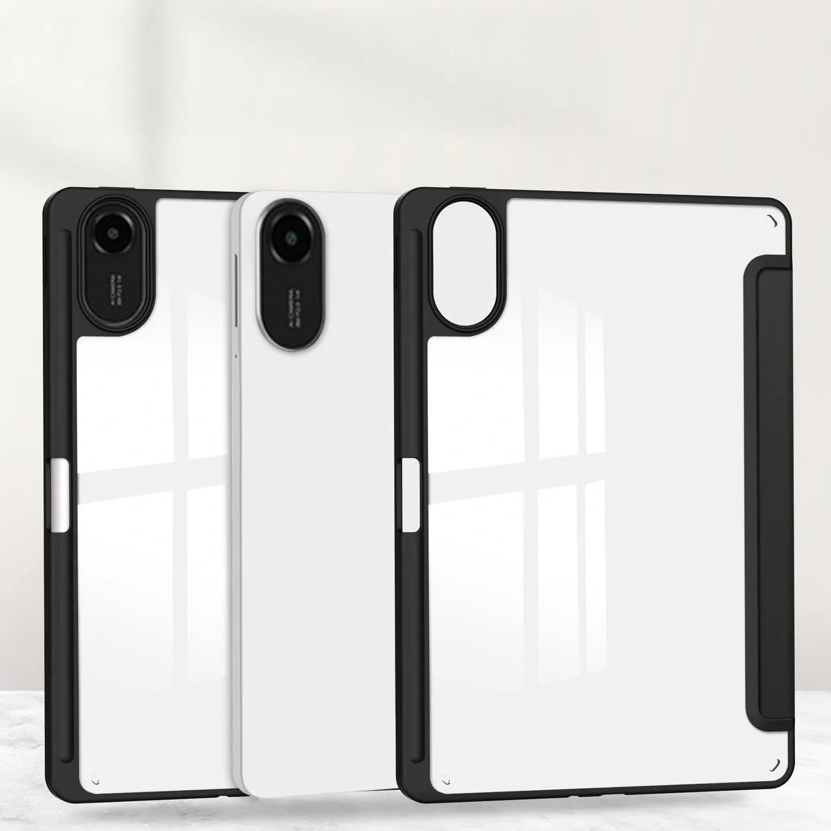 Schutzhülle mit Klappe für Xiaomi Redmi Pad 2, Bizon Case Tab Clear Matt, Schwarz