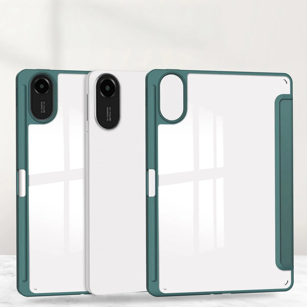 Schutzhülle mit Klappe für Xiaomi Redmi Pad 2, Bizon Case Tab Clear Matt, Dunkelgrün