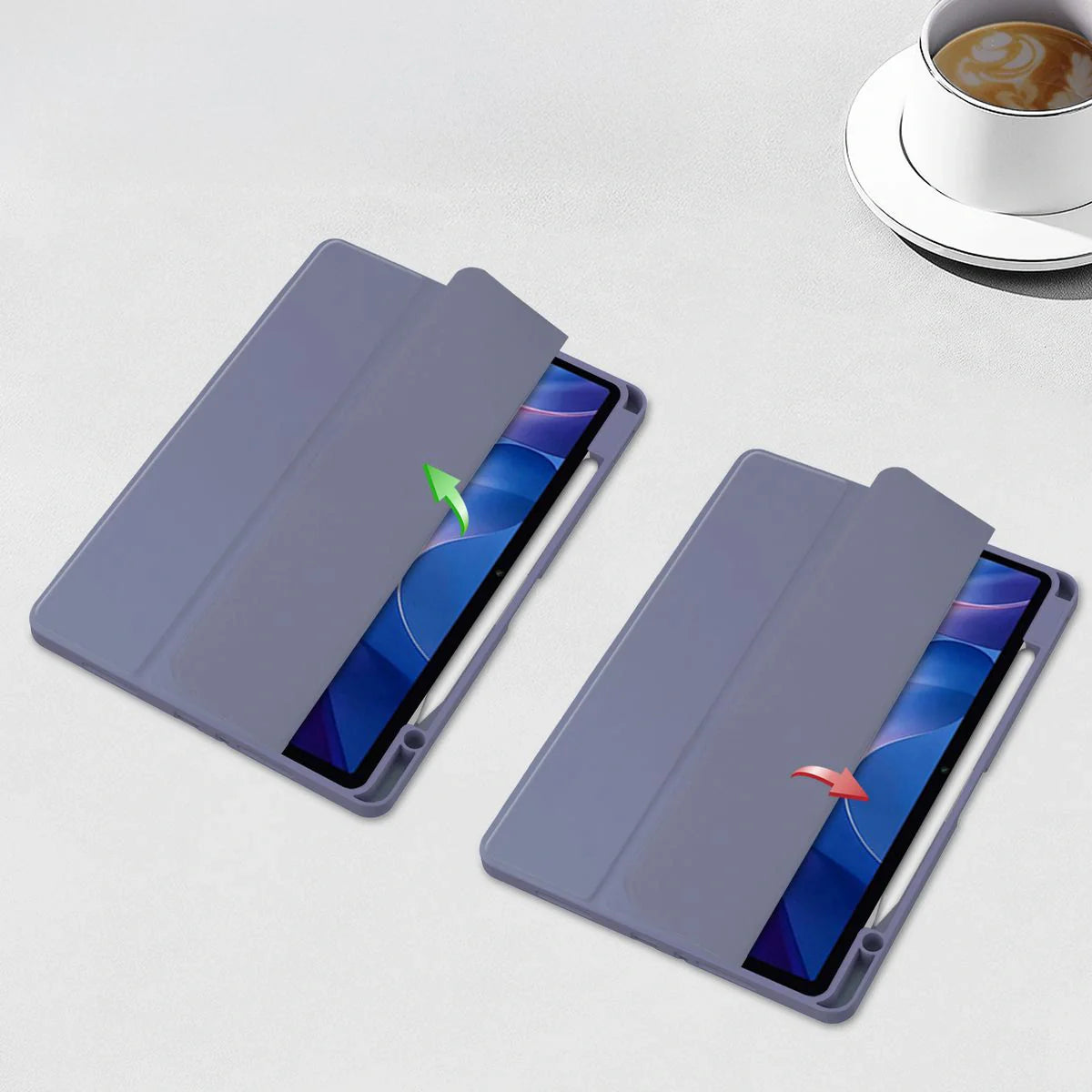Schutzhülle mit Klappe für Xiaomi Redmi Pad 2, Bizon Case Tab Clear Matt, Lavendel