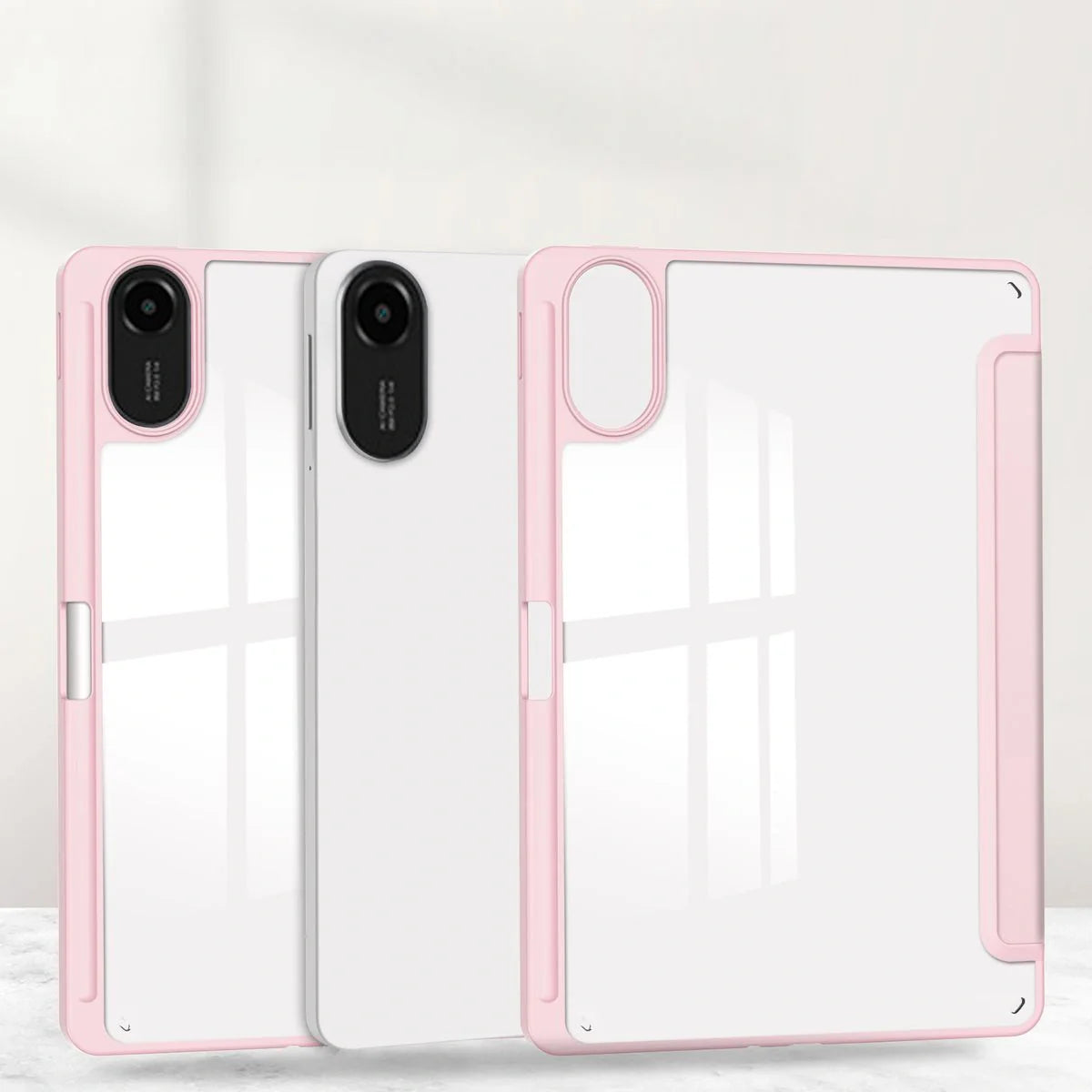 Schutzhülle mit Klappe für Xiaomi Redmi Pad 2, Bizon Case Tab Clear Matt, Rosa