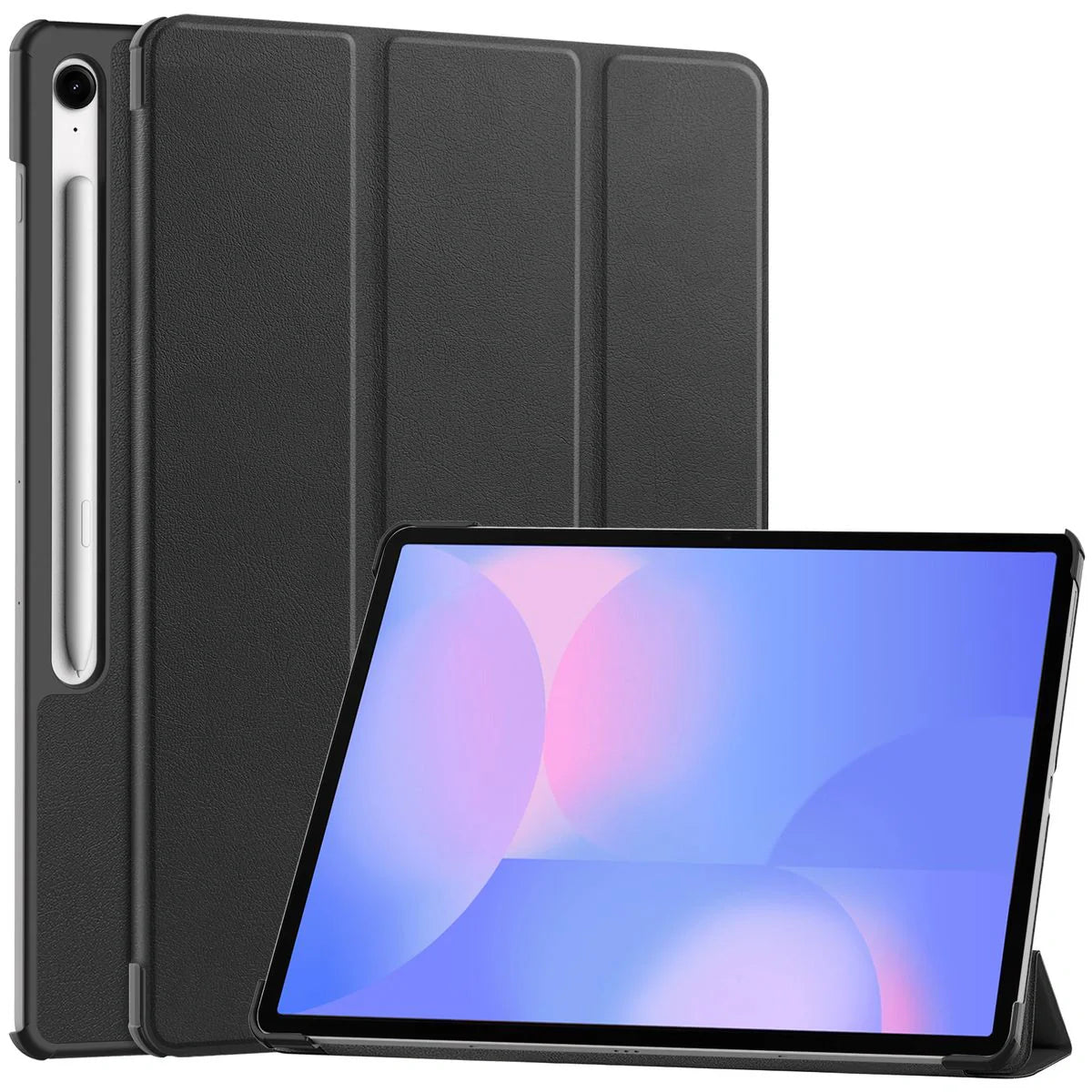 Schutzhülle für Galaxy Tab S10 FE Plus, Bizon Case Tab Croc, Schwarz