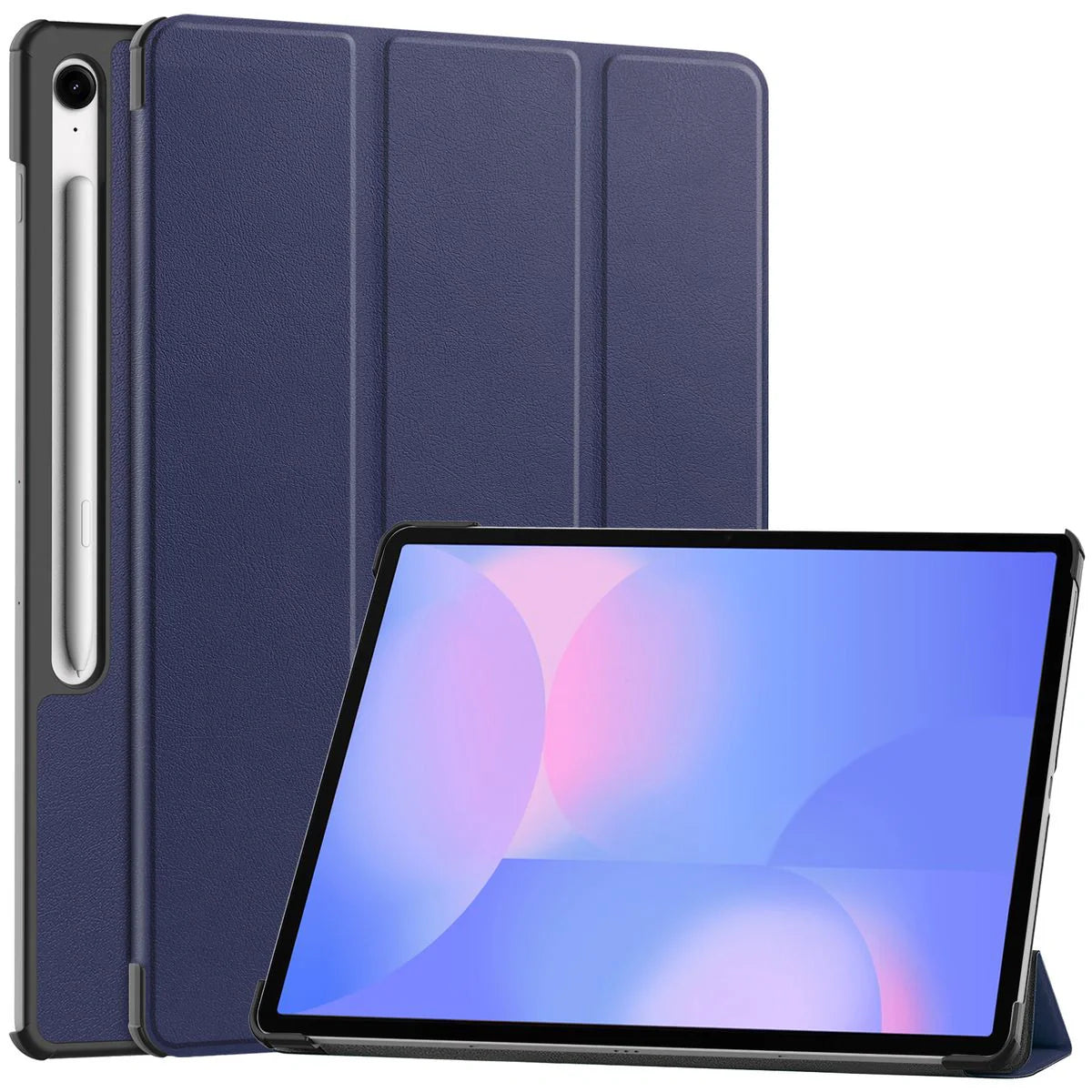 Schutzhülle für Galaxy Tab S10 FE Plus, Bizon Case Tab Croc, Dunkelblau