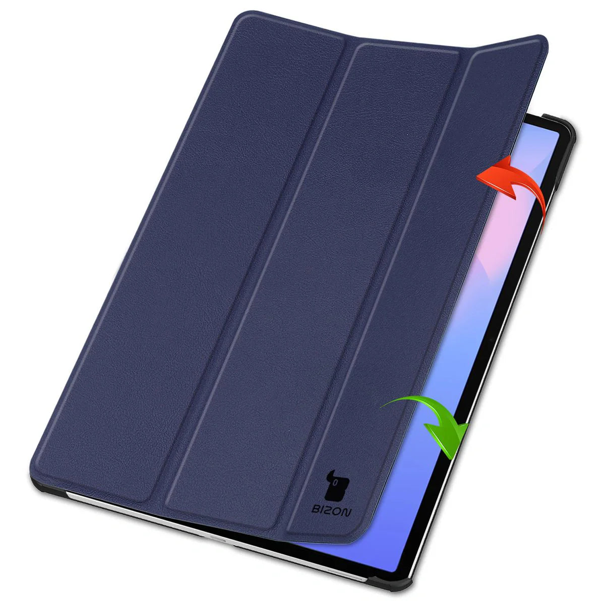 Schutzhülle für Galaxy Tab S10 FE Plus, Bizon Case Tab Croc, Dunkelblau